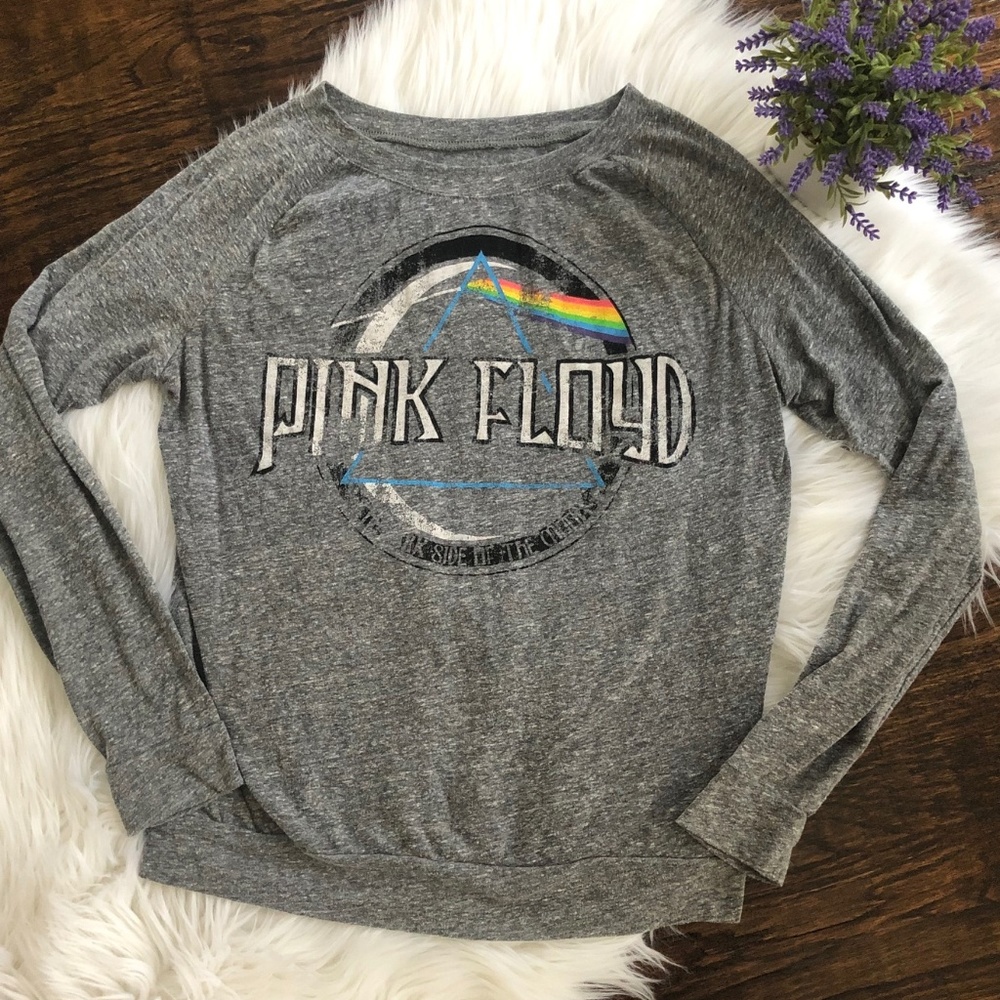 Pink Floyd Distressed Long Sleeve Graphic Tee